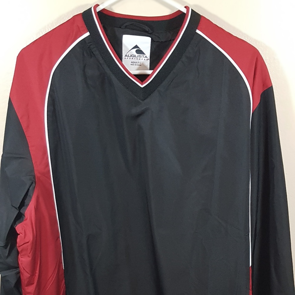MENS LARGE AUGUSTA SPORTWEAR JACKET RED/BLK (198)